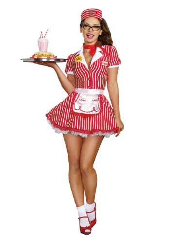 Women's Diner Doll Costume By: Dreamgirl for the 2022 Costume season.