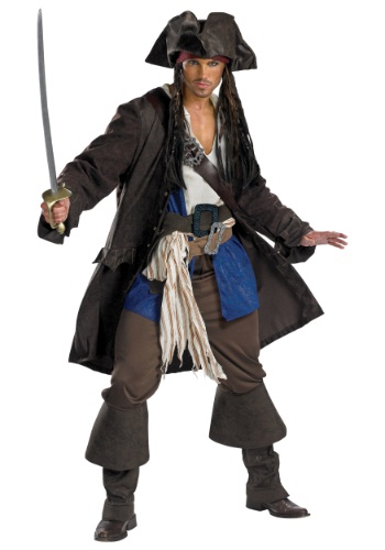 Adult Prestige Captain Jack Sparrow Costume -image