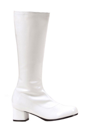 Girls White Go Go Boots By: Ellie for the 2022 Costume season.