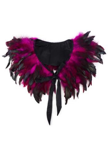 Black Coque Collar with Satin Trim and Ties By: Zucker Feather for the 2022 Costume season.