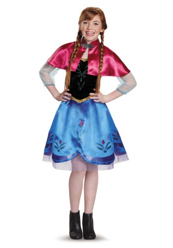 Tween Frozen Traveling Anna Costume By: Disguise for the 2022 Costume season.