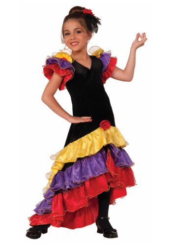 unknown Girls Flamenco Dancer Costume