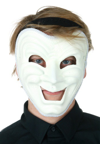 unknown Adult White Comedy Mask