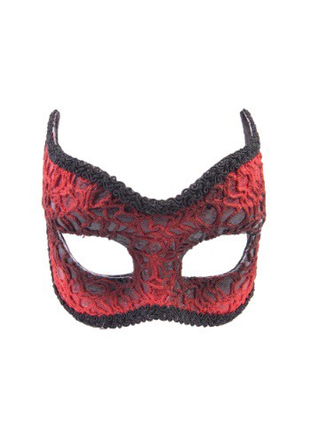 Adult Red Lace Devil Mask By: Forum Novelties, Inc for the 2022 Costume season.