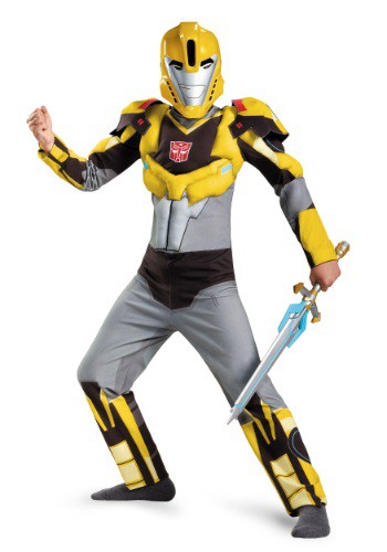 Boys Bumblebee Animated Classic Muscle Costume By: Disguise for the 2022 Costume season.