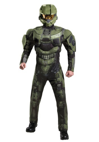 unknown Adult Deluxe Muscle Master Chief Costume