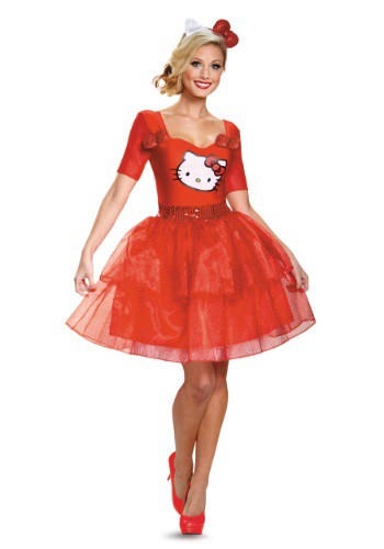 Hello Kitty Adult Deluxe Costume By: Disguise for the 2022 Costume season.
