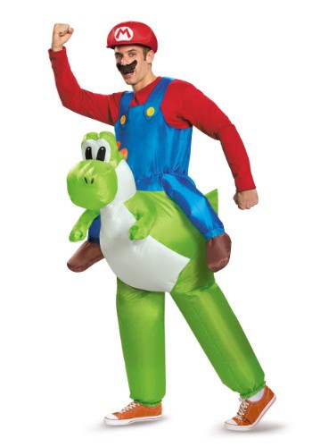 Mario Riding Yoshi Adult Costume By: Disguise for the 2022 Costume season.