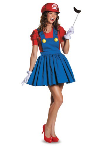 Women's Mario Skirt Costume By: Disguise for the 2022 Costume season.