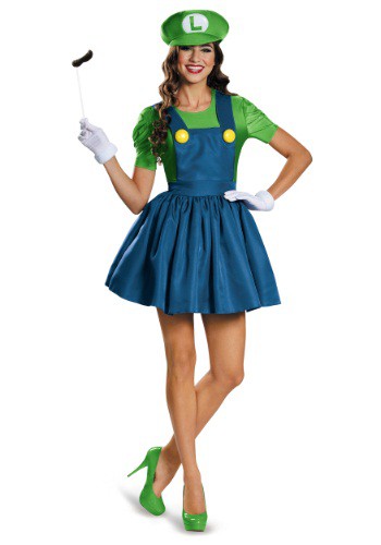 Women's Luigi Dress Costume By: Disguise for the 2022 Costume season.