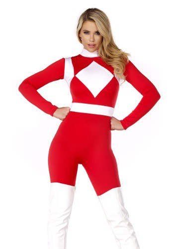 unknown Women's Forceful Red Ranger Costume