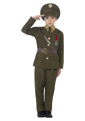 Child's Army Officer Costume By: Smiffys for the 2022 Costume season.
