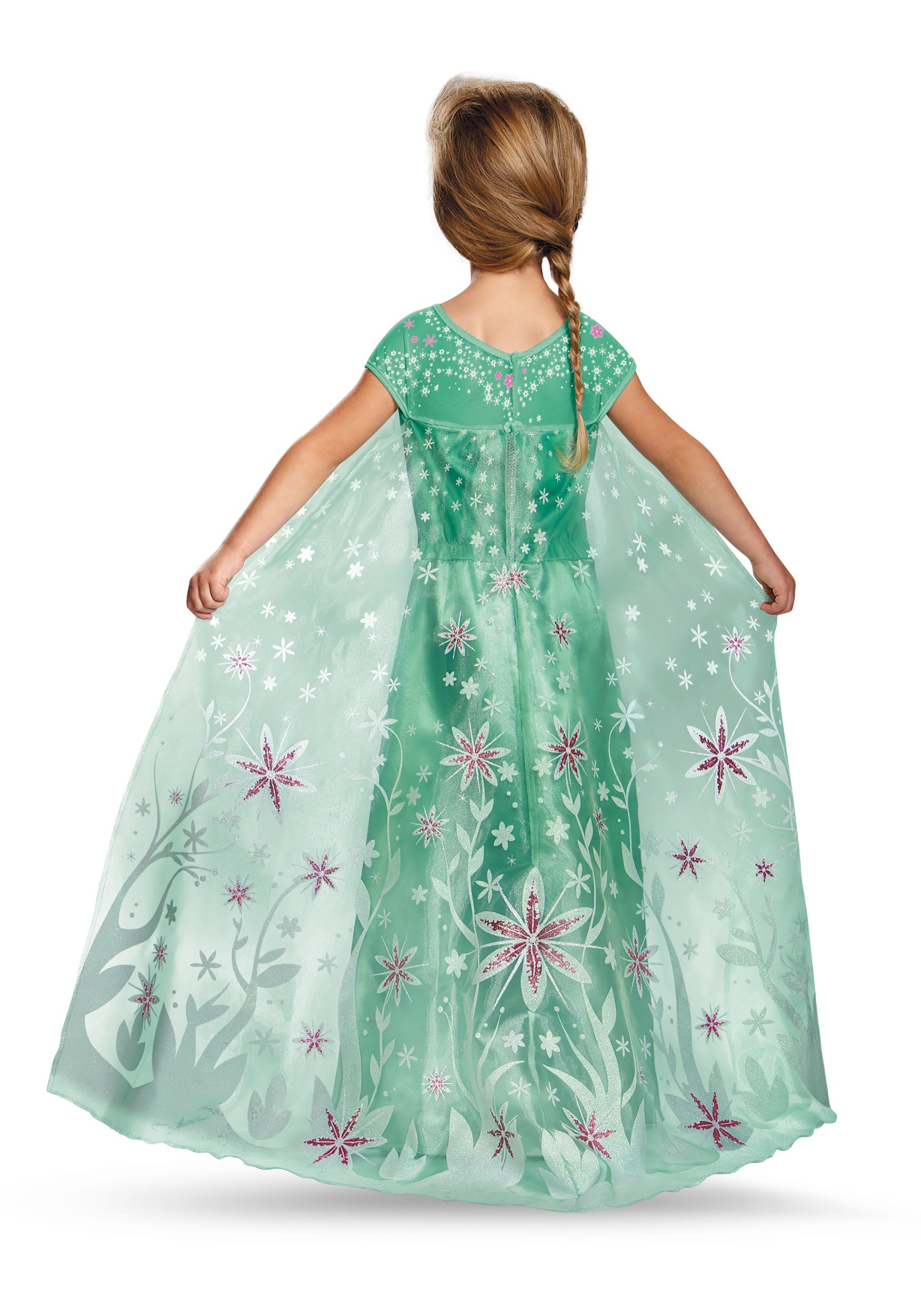 Disney Princess Dress Elsa Green Dress Costume Frozen Fever