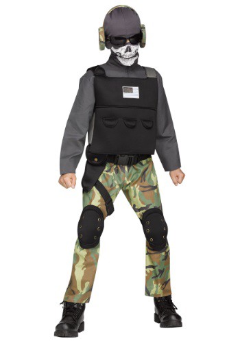 Boys Skull Soldier Costume By: Fun World for the 2022 Costume season.