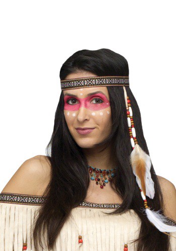 Bead And Feather Native American Headband By: Fun World for the 2022 Costume season.
