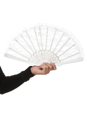 White Lace Fan By: Forum Novelties, Inc for the 2022 Costume season.