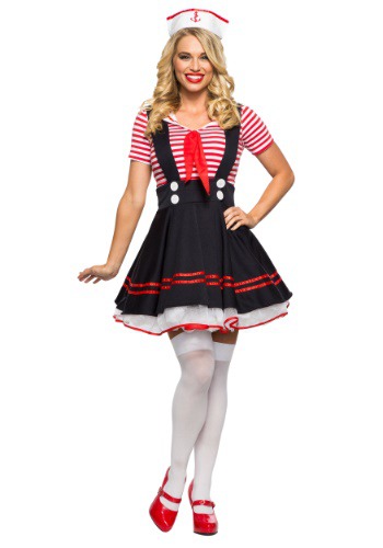 Women's Retro Sailor Girl Costume By: Seeing Red for the 2022 Costume season.