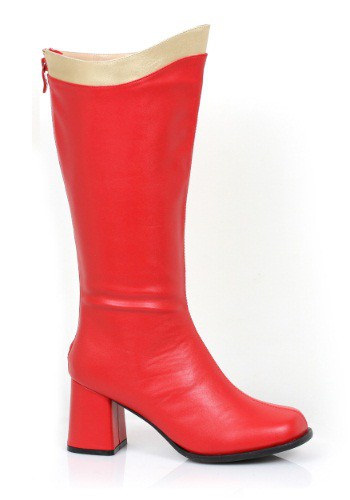 Adult Red and Gold Super Hero Boots By: Ellie for the 2022 Costume season.