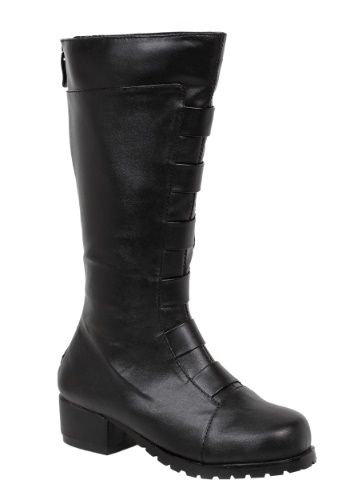 Kid's Black Deluxe Superhero Boots By: Ellie for the 2022 Costume season.