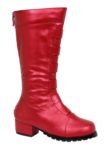 Kid's Red Deluxe Superhero Boots By: Ellie for the 2022 Costume season.