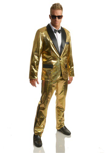unknown Men's Gold Disco Ball Tuxedo Costume