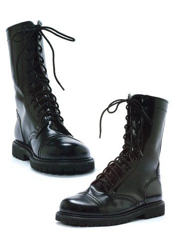 Adult Black Combat Boots By: Ellie for the 2022 Costume season.