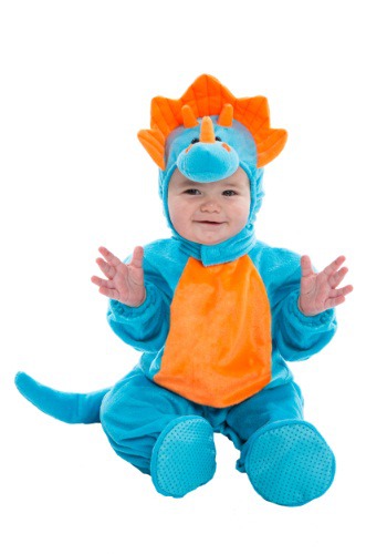 unknown Infant Blue and Orange Dino Costume