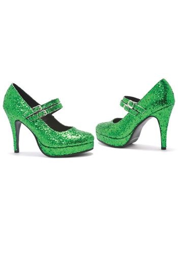 Green Glitter Shoes -image