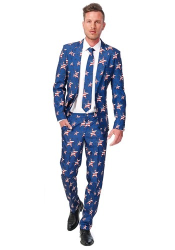 unknown Men's SuitMeister Basic Stars and Stripes Suit