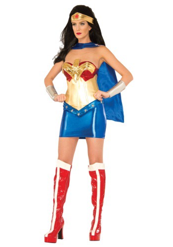 unknown Women's Deluxe Wonder Woman Corset Costume