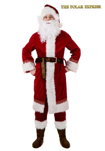 unknown Plus Size Polar Express Santa Costume