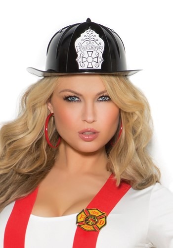 Black Fire Chief Hat -image