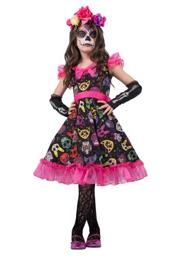 Girls Sugar Skull Sweetie Costume