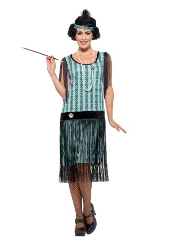 Women's 1920s Mint Coco Flapper Costume By: Smiffys for the 2022 Costume season.