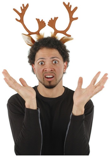 Reindeer Antlers Headband By: Elope for the 2022 Costume season.