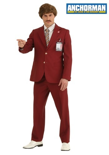 unknown Plus Size Authentic Ron Burgundy Suit