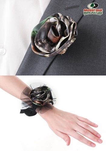 Mossy Oak Boutonniere and Corsage By: Fun Costumes for the 2022 Costume season.