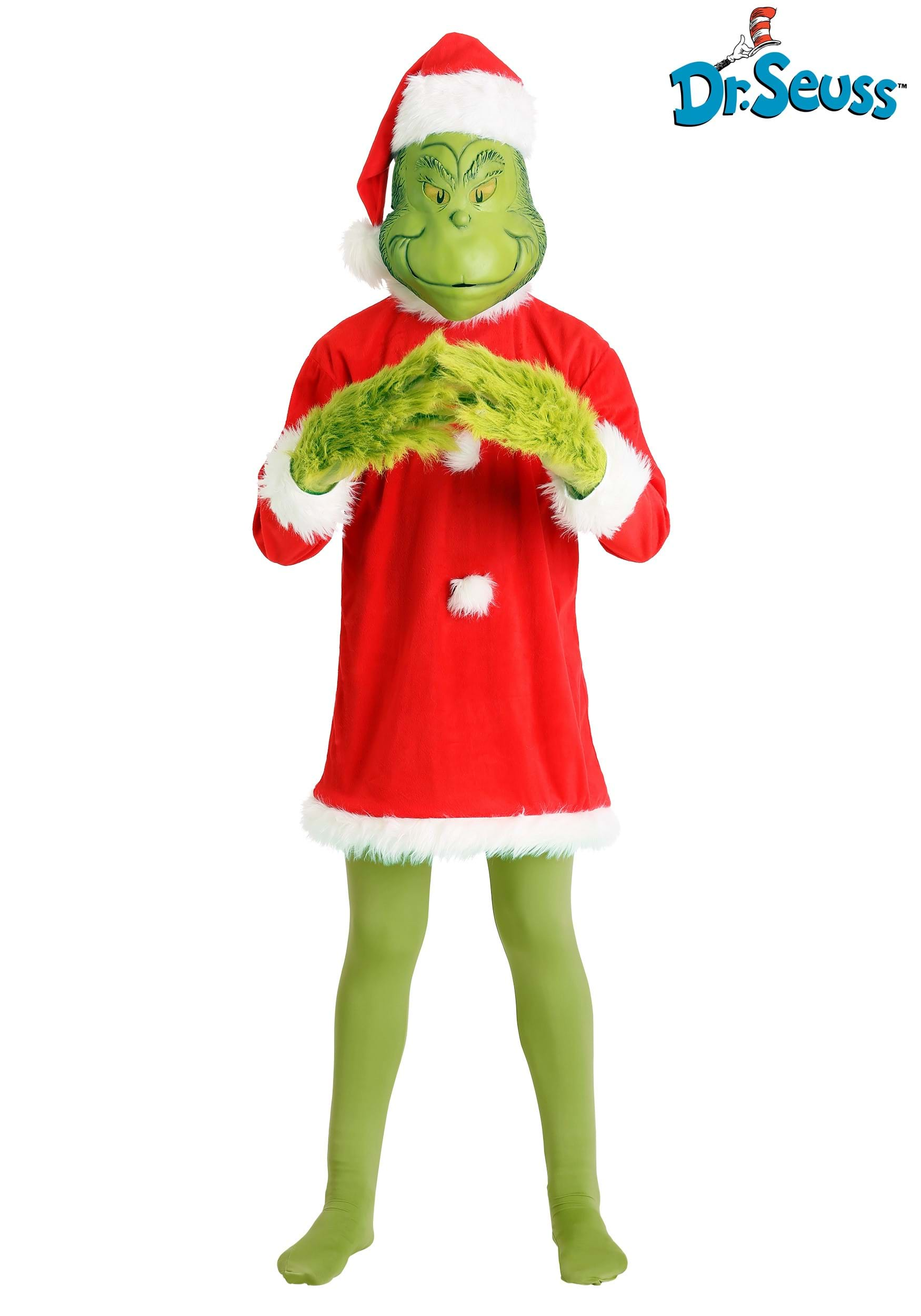 2020 Christmas Grinch Deluxe Costume for Men Adult Funny Halloween