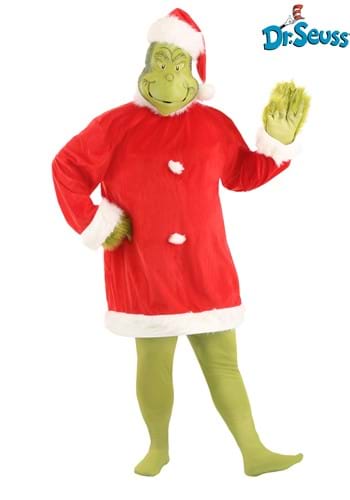 Plus Size Grinch Costume By: Elope for the 2022 Costume season.