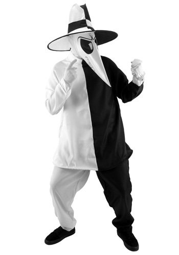 Deluxe Black and White Spy Costume -image