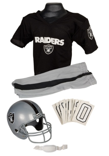 NFL Raiders Uniform Costume - Oakland Raiders Uniform and Helmet Set By: Franklin Sports for the 2015 Costume season.