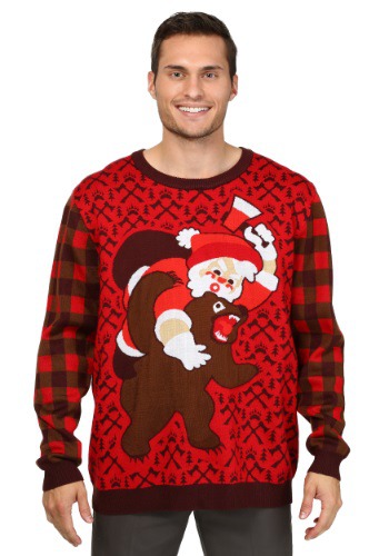 unknown Santa vs. Bear Christmas Sweater