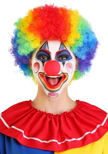 Jumbo Rainbow Clown Wig -image