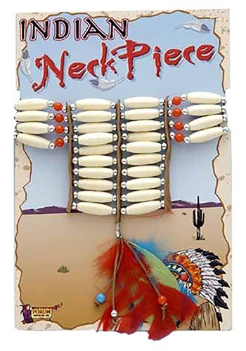 Beaded Indian Necklace w and  Feathers By: Forum Novelties, Inc for the 2022 Costume season.