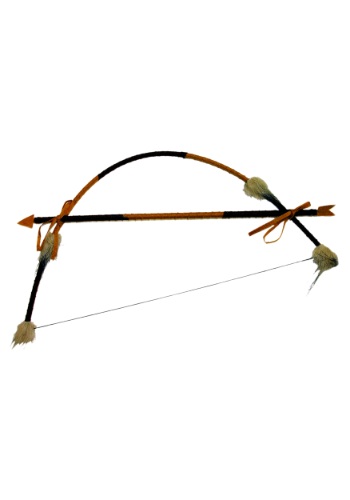 unknown Feathered Indian Bow and Arrow Set