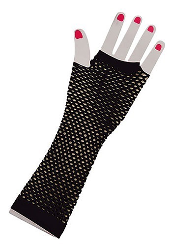 unknown Black Fishnet Fingerless Gloves