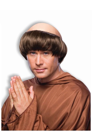 Dark Brown Monk Wig -image