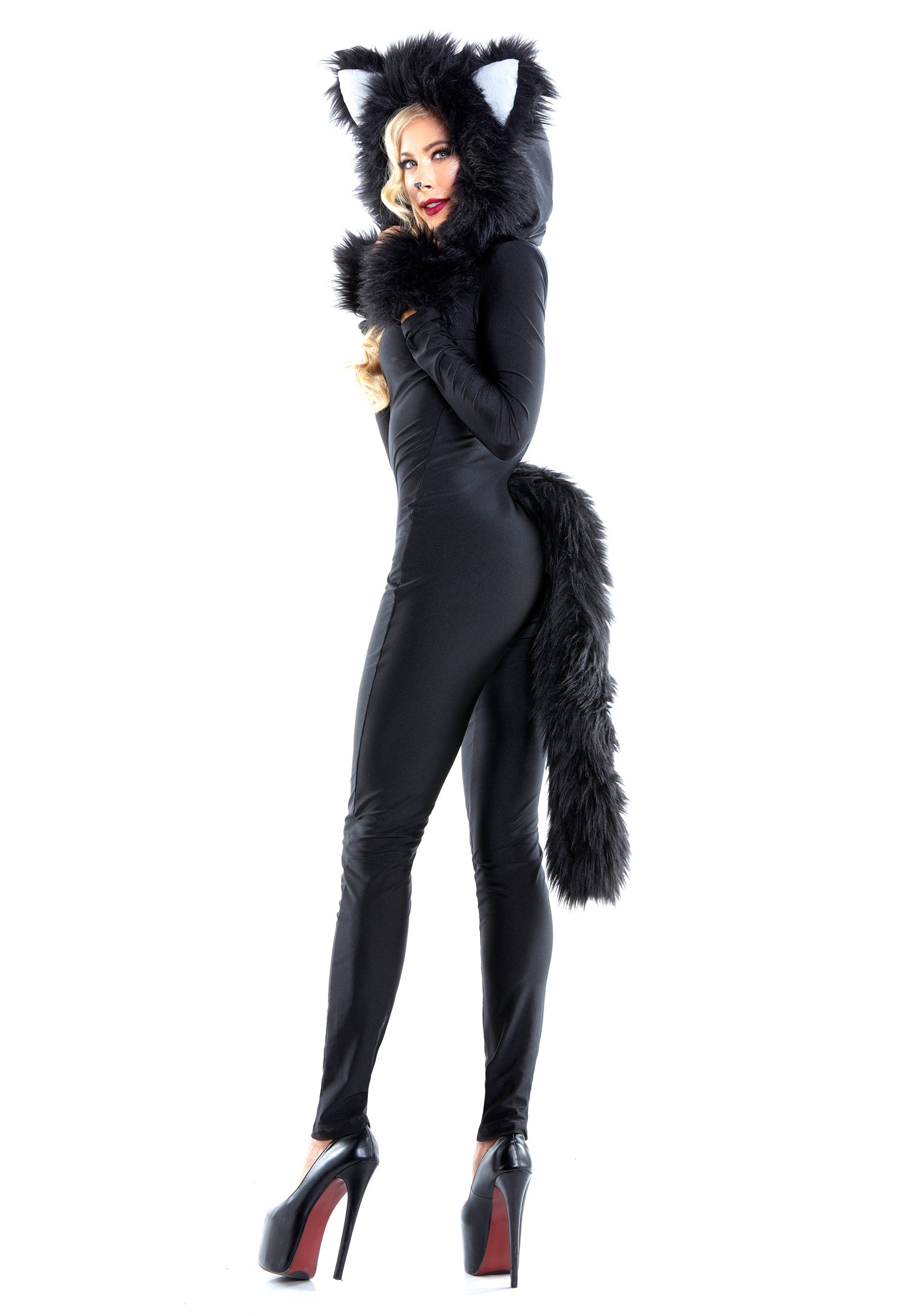 Womens Furry Feline Costume