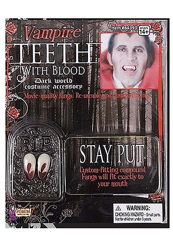 Vampire Teeth with Blood By: Forum Novelties, Inc for the 2015 Costume season.