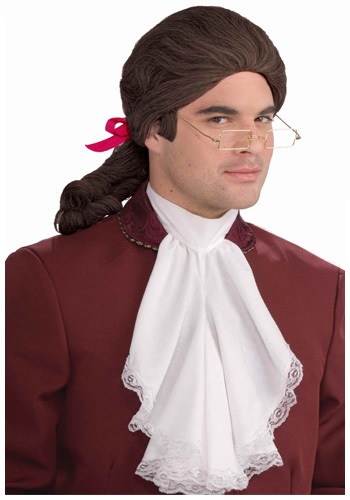 Brown Colonial Wig -image